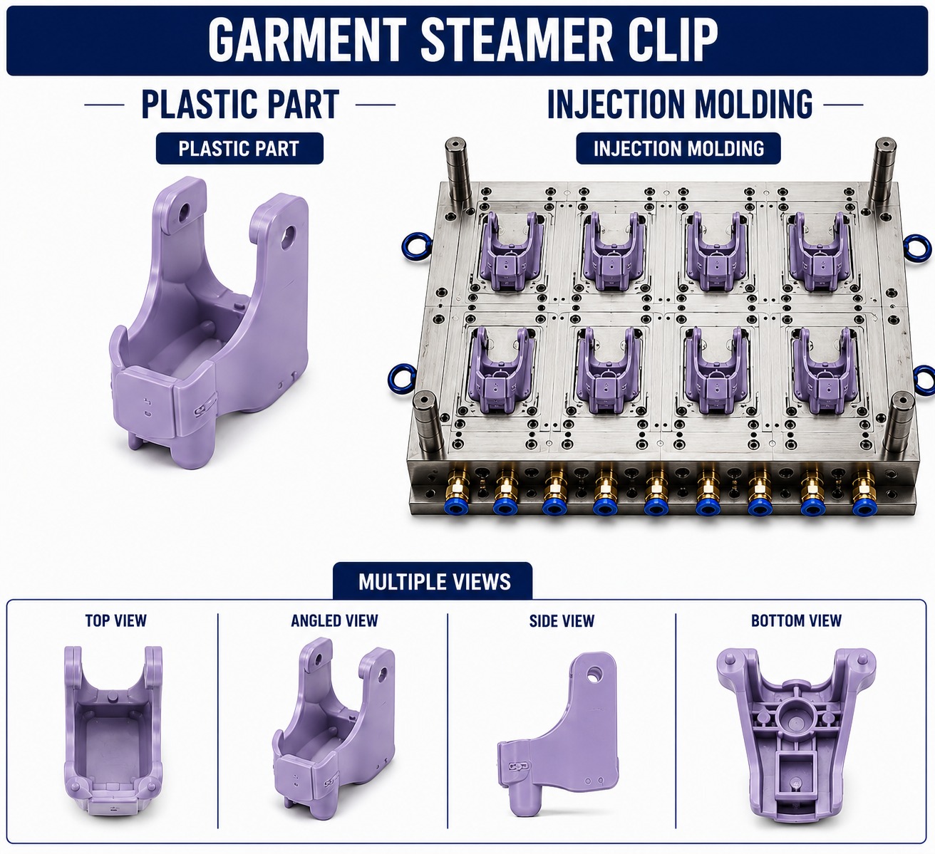 Garment Steamer Plastic Clip Mould and Moulding Service